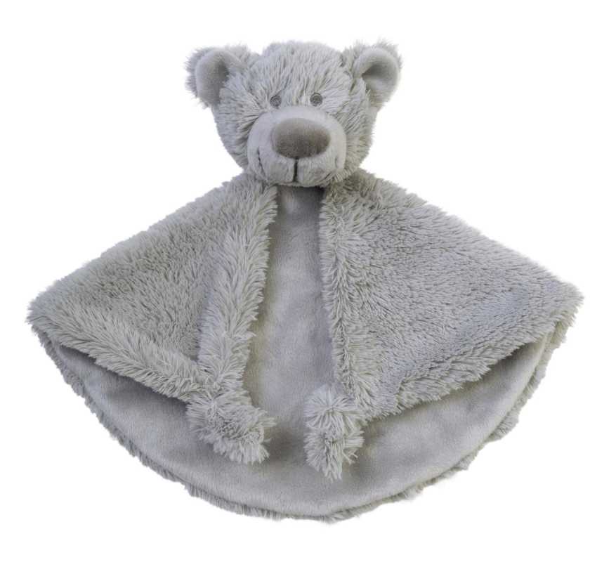 Schmusetuch Bär Brice grau 29 cm